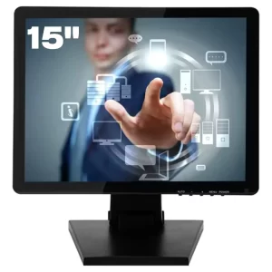 Monitor Touch Screen 15 lps Hdmi 4:3 VGA / Aitek Bivolt Preto