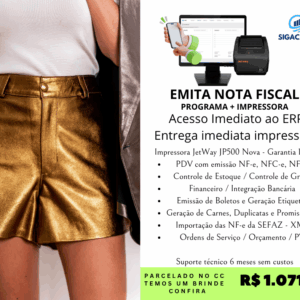 Kit PDV - Impressora de Cupom com ERP/PDV para emissão de NF-e, NFC-e e NFS-e