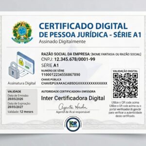 Certificado Digital A1-CNPJ - Validade 1 ano